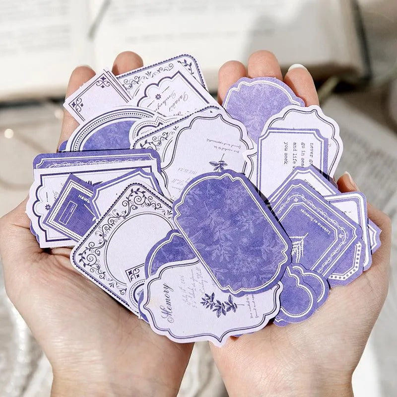 Vintage Floral Sticker Labels 45pcs Journal Decoration for Journaling & Scrapbooking - PaperWrld