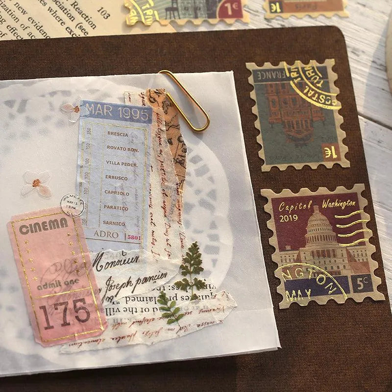 Versatile Washi Paper Set – 40pc Decorative Adhesive Stickers for Journaling & Scrapbooking - PaperWrld