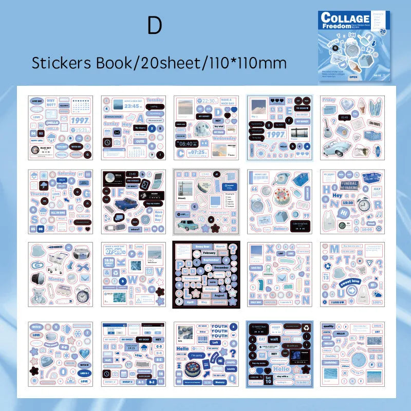 Collage Freedom Deco Sticker Book