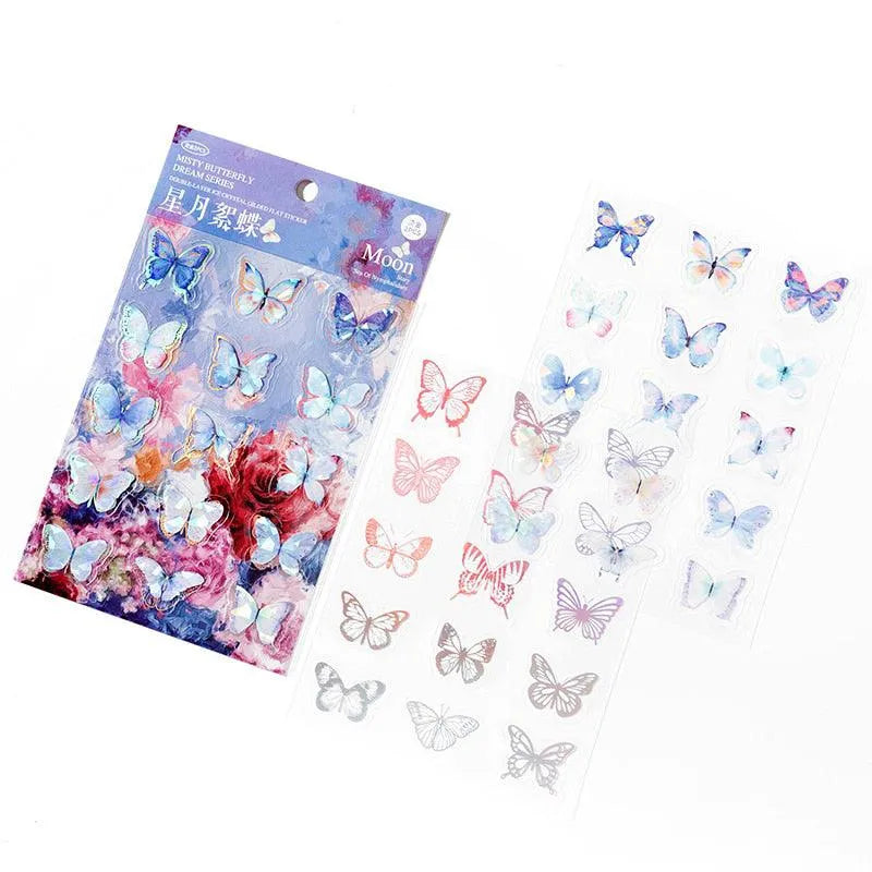 Double-Layer PET Decorative Butterfly Stickers for Journaling & Scrapbooking - PaperWrld