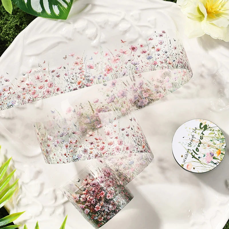 Walking Through the Flowers PET Washi Tape
