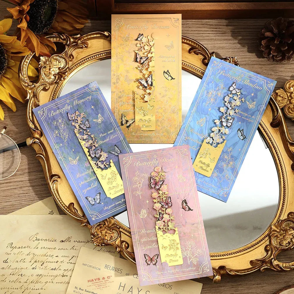Butterfly Shadow Metal Bookmark