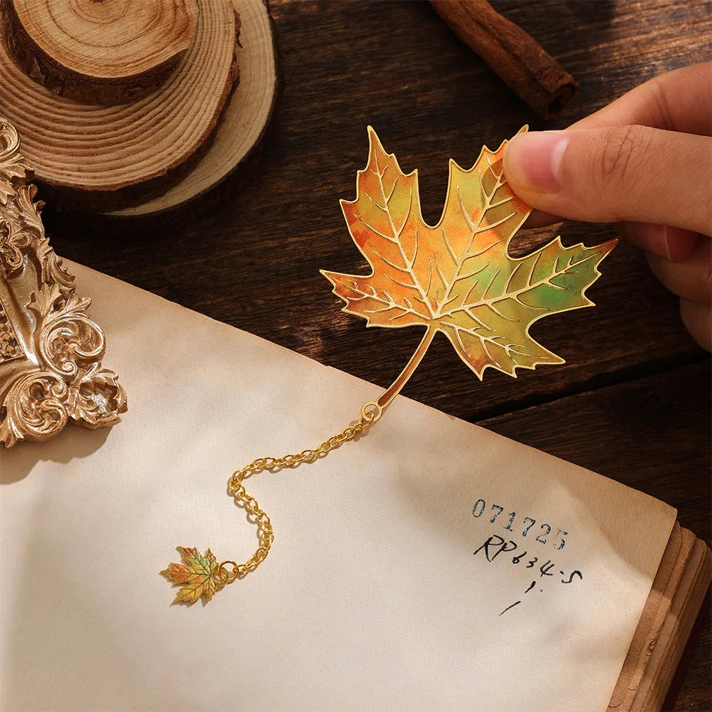The Autumn Dreams Metal Leaf Bookmark
