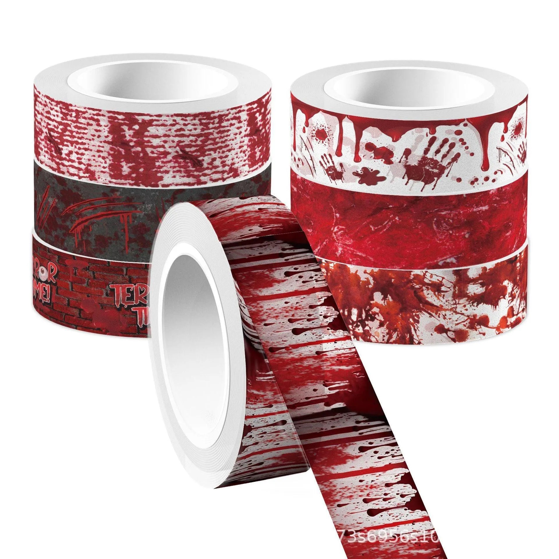 12Pcs Blood Washi Tape Set for Journaling & Scrapbooking - PaperWrld
