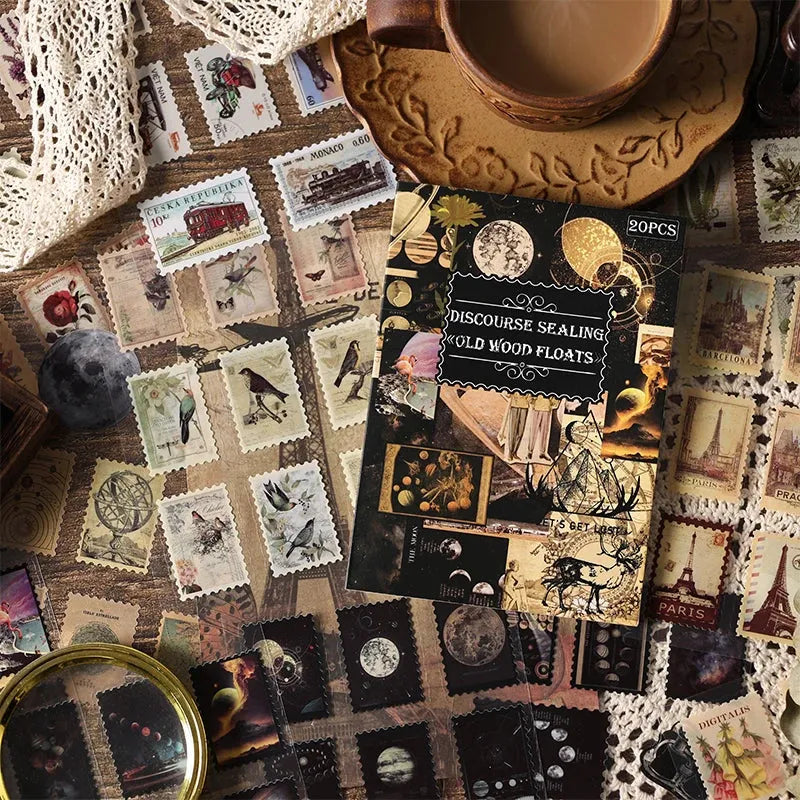 Vintage Aesthetic Die-Cut PET Sticker Book