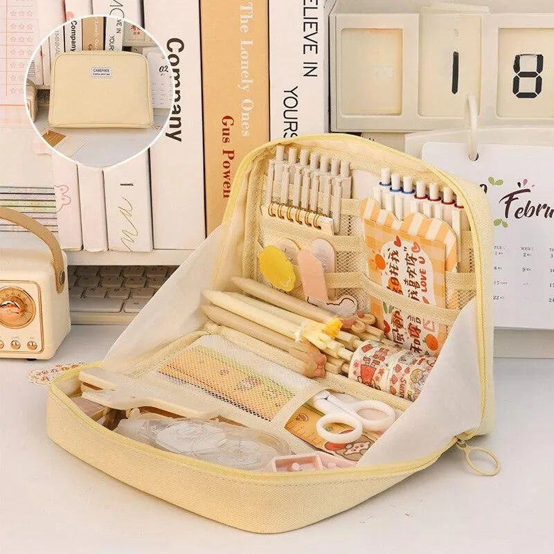 Creative Rigid Organizer Pencil Case with 8 Mesh Pockets for Journaling & Scrapbooking - PaperWrld