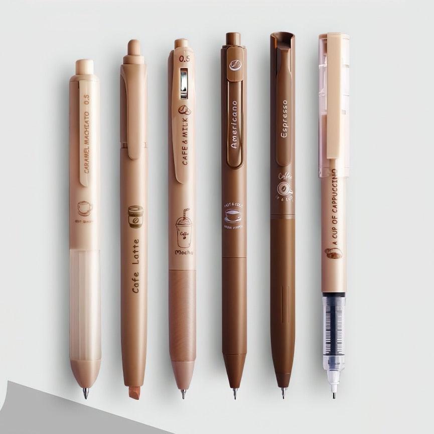 Coffee Time Gel Pens Set & Coffee Marker for Journaling &amp; Scrapbooking - PaperWrld