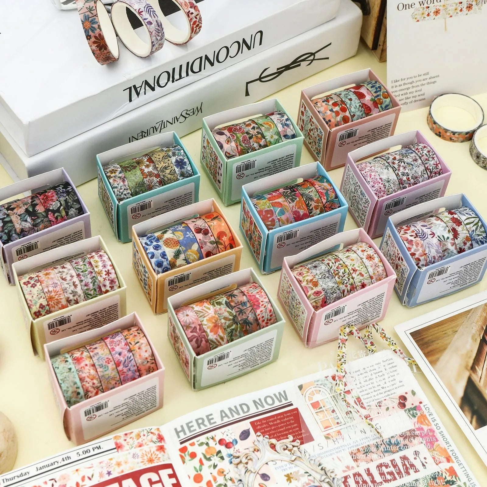 Spring Flowers Washi Tape Set