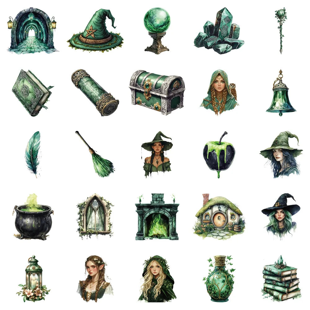 Emerald Grove Forest Witch Sticker Pack ๐ฒ๐ฎ