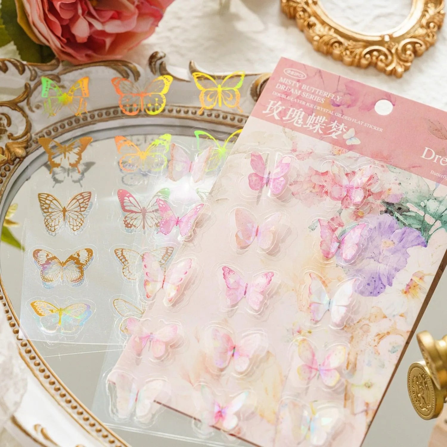 Double-Layer PET Decorative Butterfly Stickers for Journaling & Scrapbooking - PaperWrld