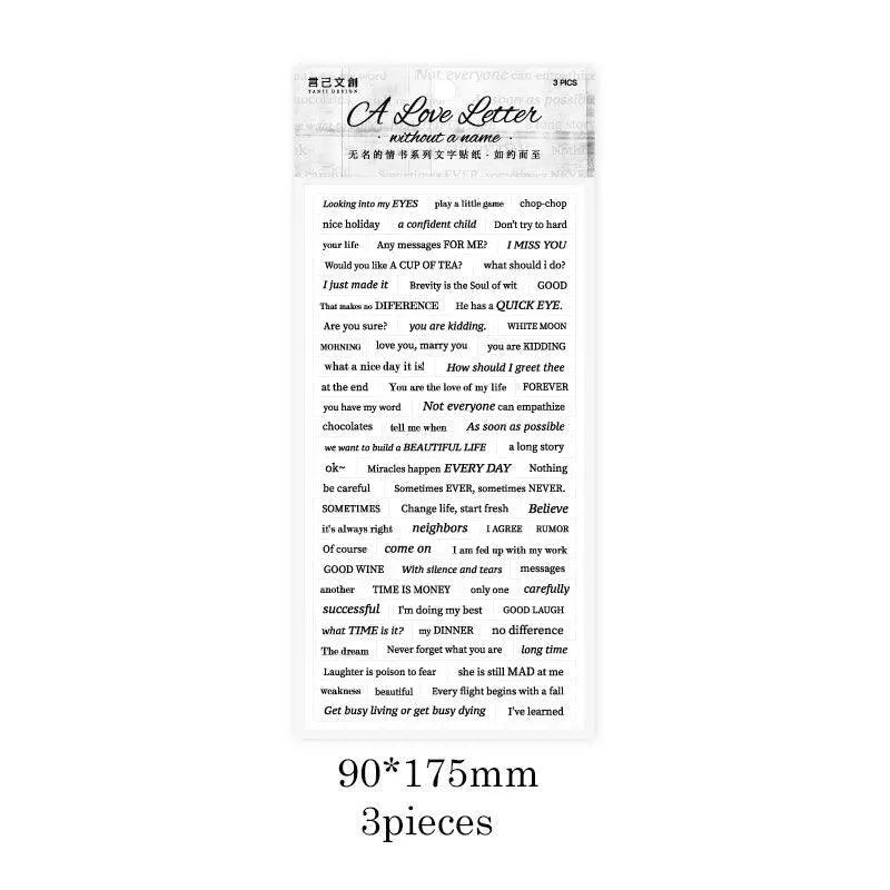 3 Sheet Pack of Adhesive Quotes for Journaling & Scrapbooking - PaperWrld
