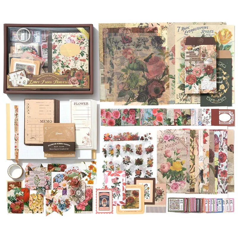 Letter from Flowers Vintage Scrapbooking Box