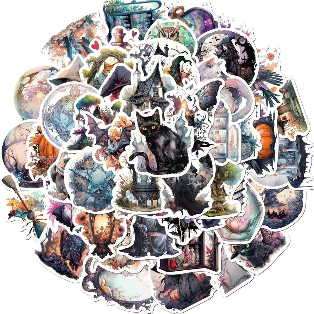 50 PVC Halloween Adhesive Stickers for Journaling & Scrapbooking - PaperWrld