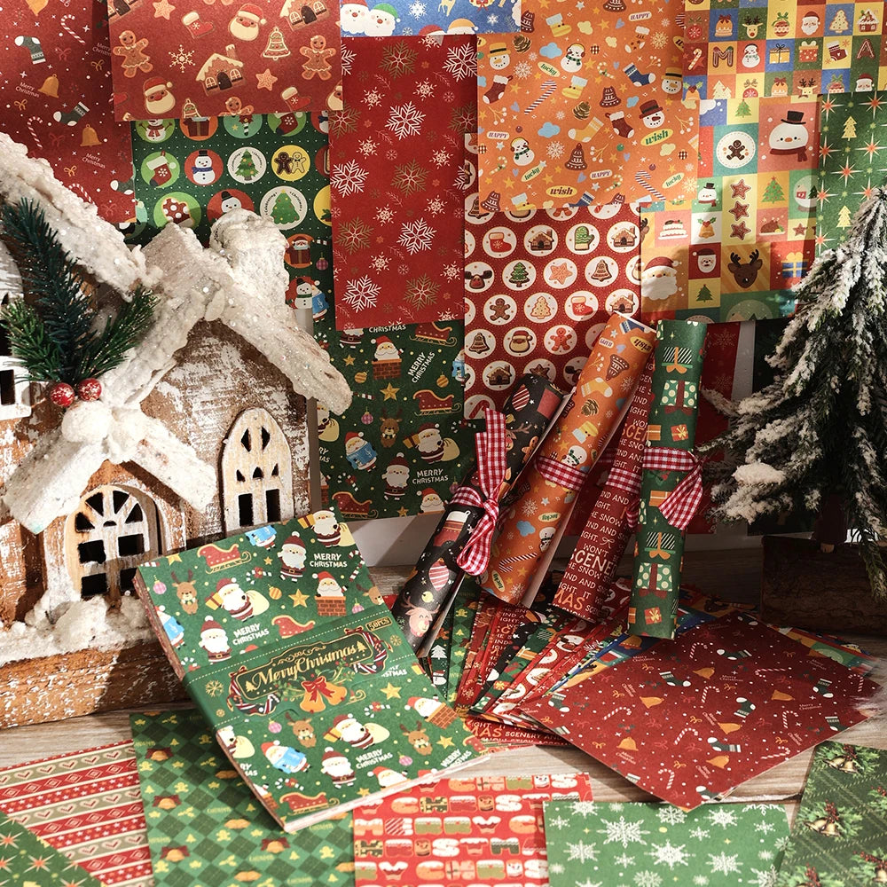 Merry Christmas Scrapbooking Paper Set