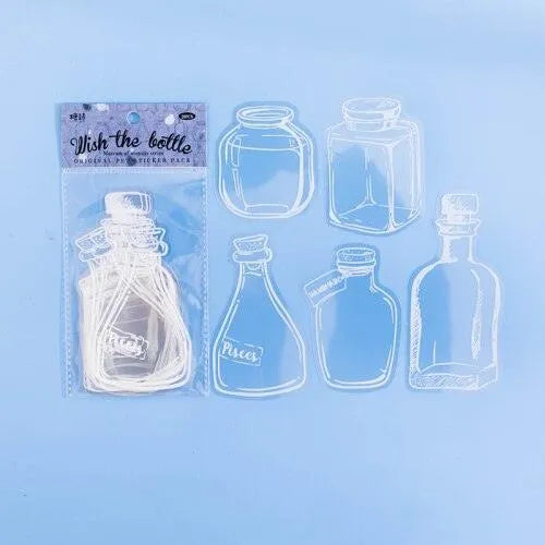 20Pcs Bottle PET Transparent Stickers for Journaling & Scrapbooking - PaperWrld