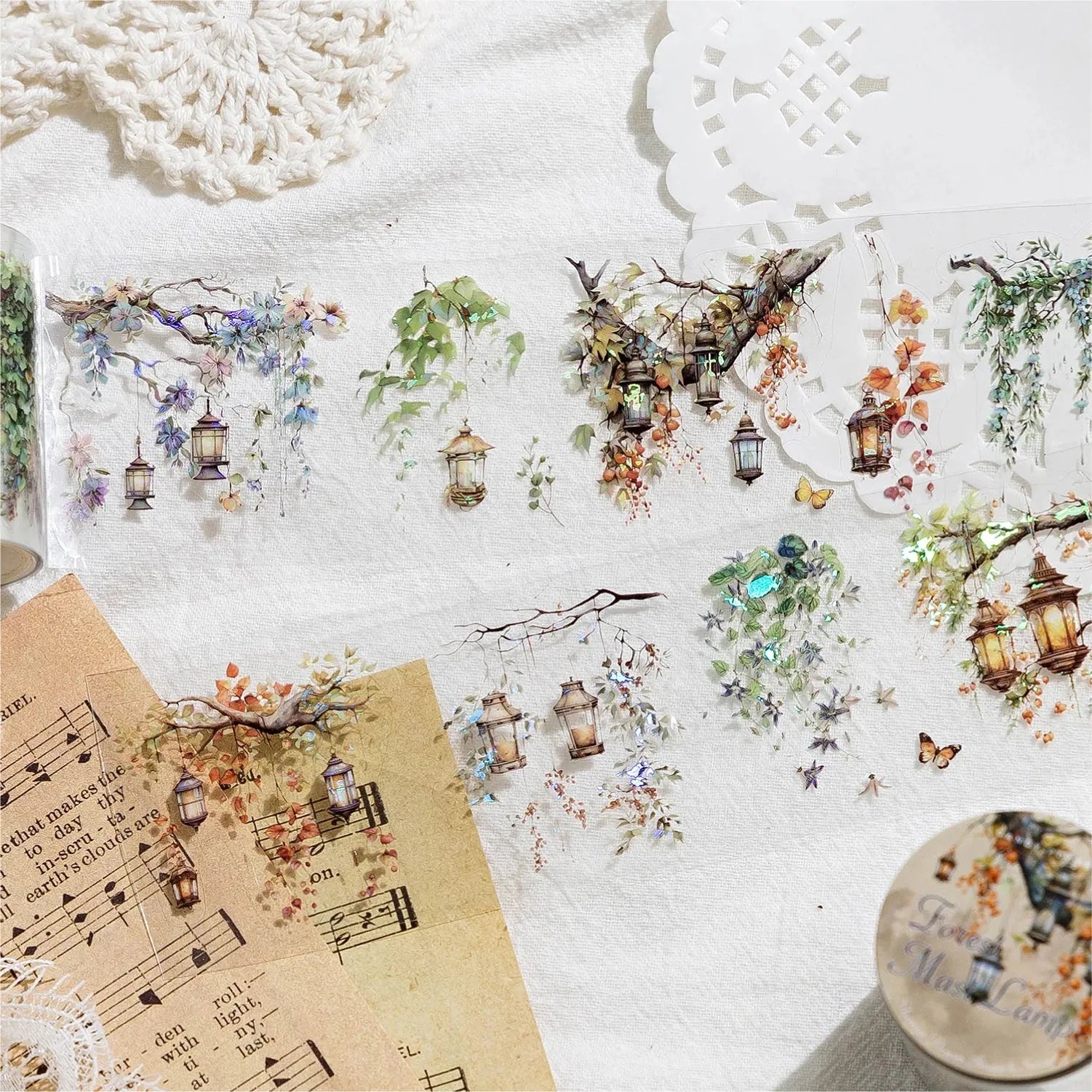 Botanical Whisper PET Sticker Roll