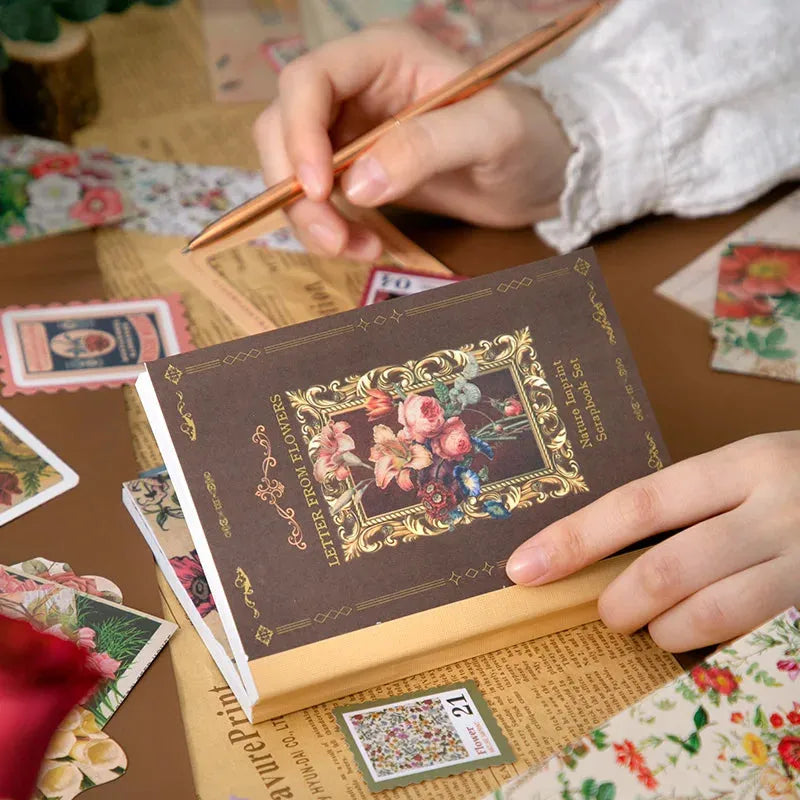 Letter from Flowers Vintage Scrapbooking Box