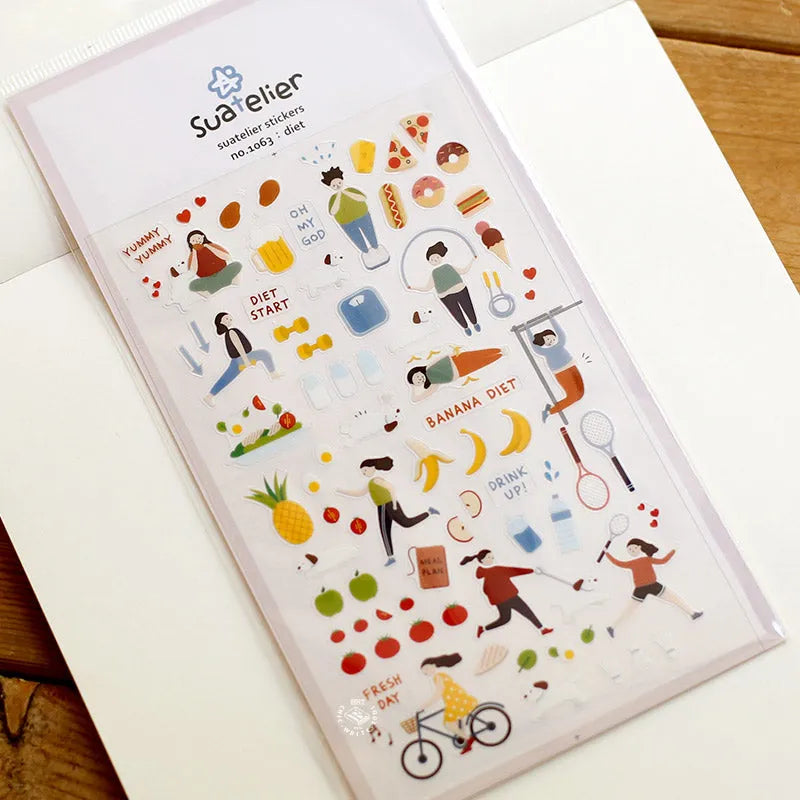 Korean Aesthetic Die-Cut Sticker Sheet