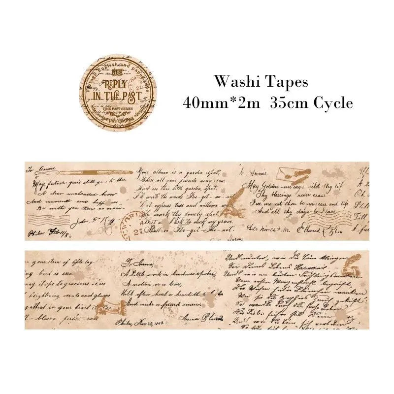 Timeless Narratives Washi Tape - Single Adhesive Rolls for Journaling & Scrapbooking - PaperWrld