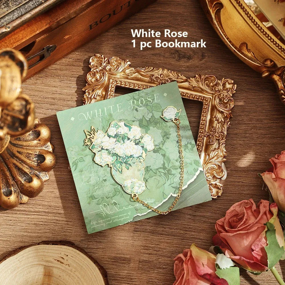 Vintage Floral Metal Bookmark