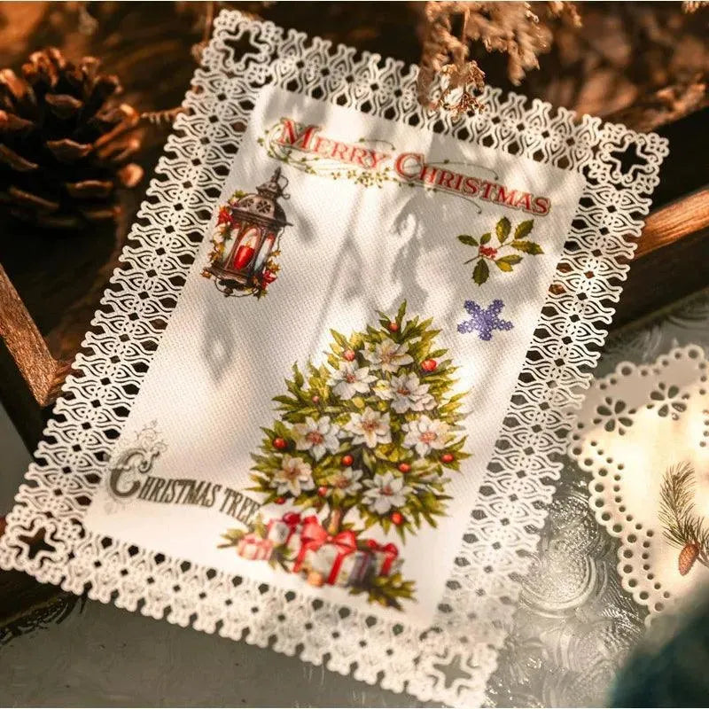 Vintage Christmas Rub-On Stickers