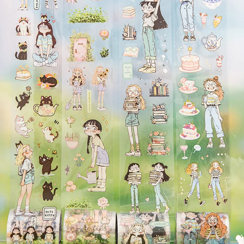 Girl PET Sticker Tape