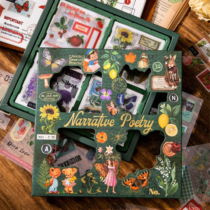 Narrative Poetry PET Sticker Collection