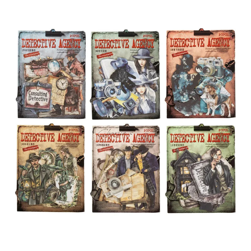 Vintage Mystery Detective Stickers