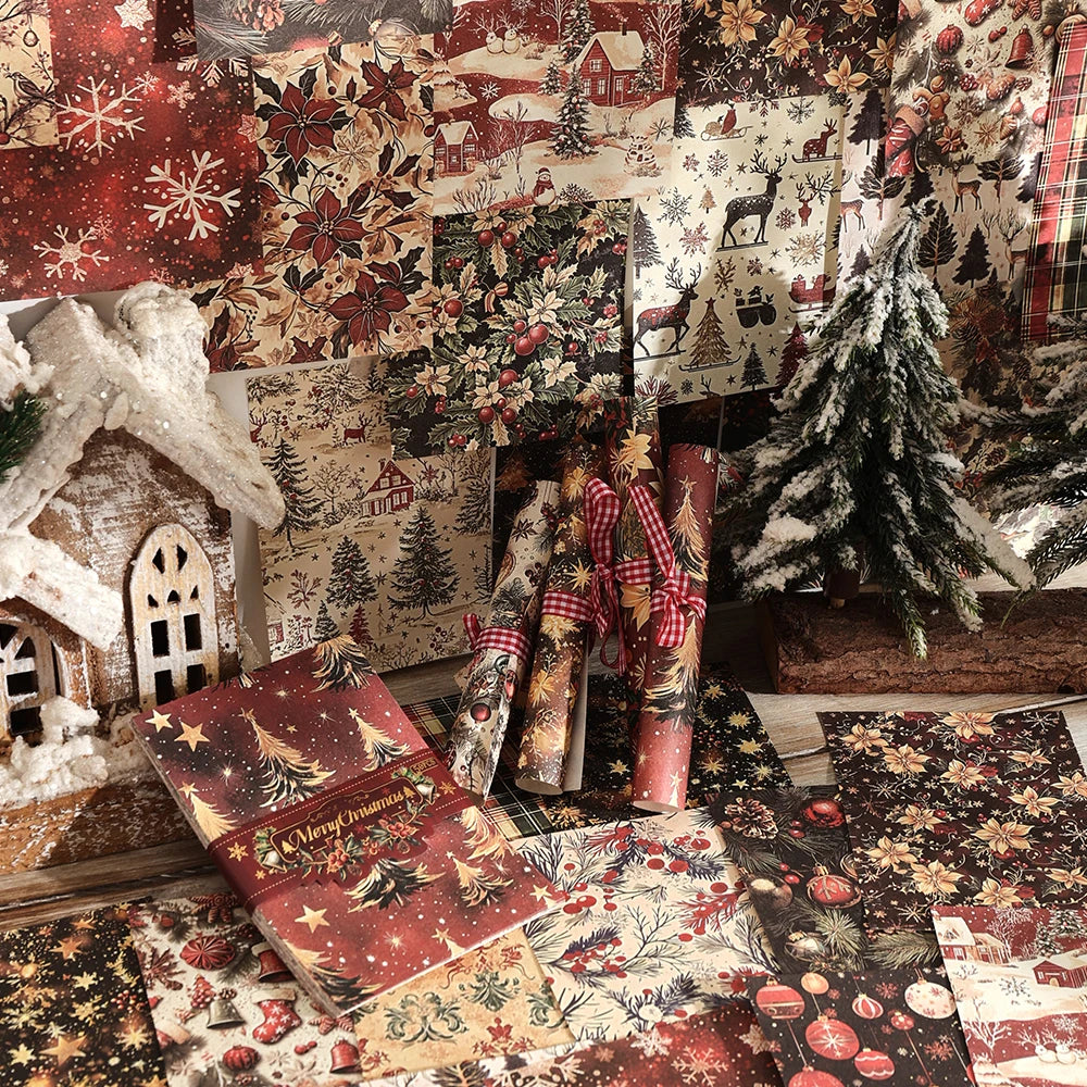 Merry Christmas Scrapbooking Paper Set