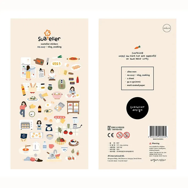 Korean Aesthetic Die-Cut Sticker Sheet