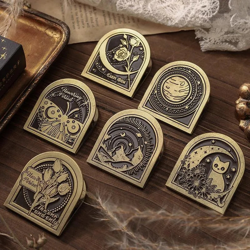 Charming Nature-Themed Bujo Clips – Durable Zinc Alloy for Journaling & Scrapbooking - PaperWrld