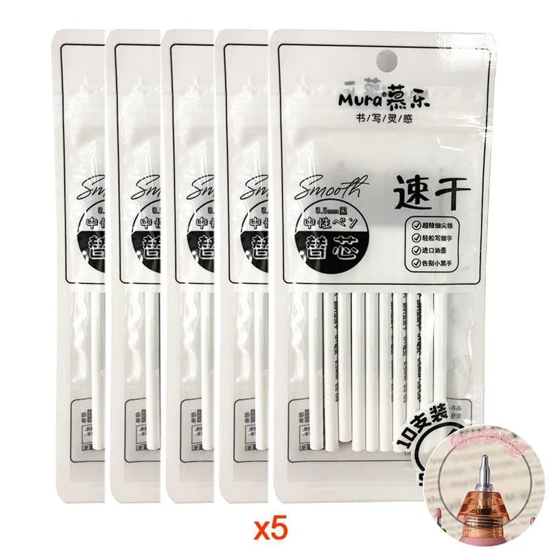 Rose-Themed Set of Rechargeable Gel Ink Pens for Journaling & Scrapbooking - PaperWrld