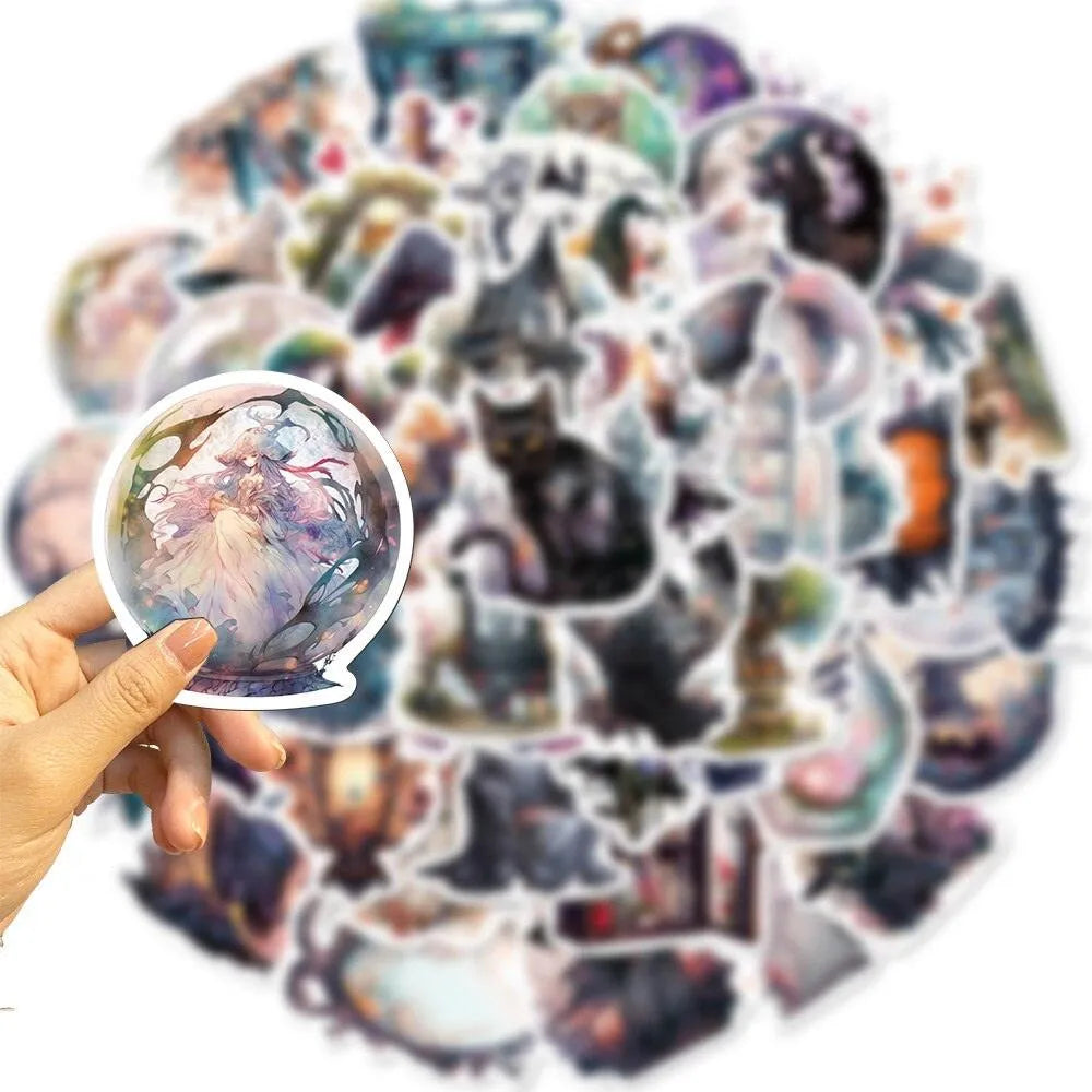 50 PVC Halloween Adhesive Stickers for Journaling & Scrapbooking - PaperWrld