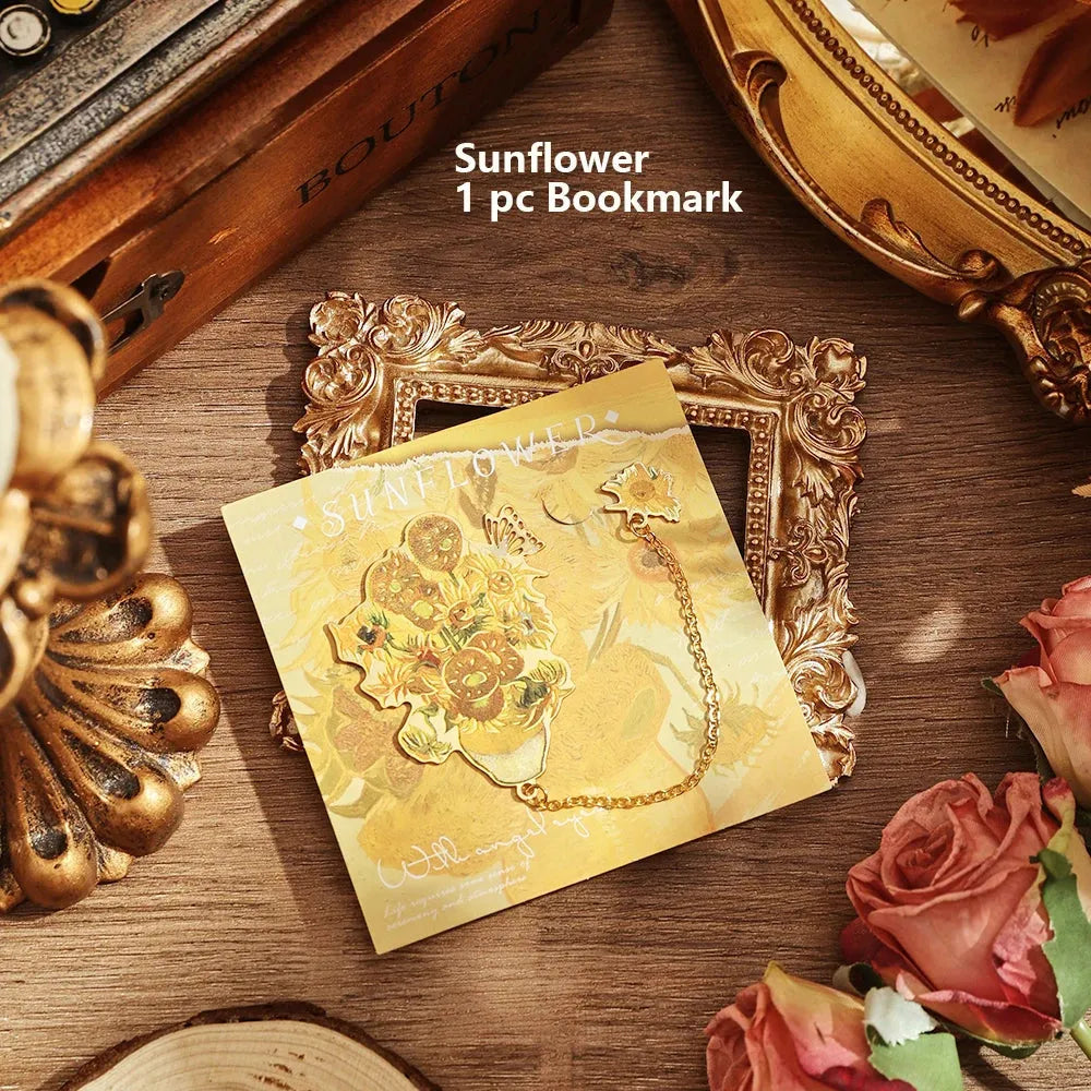 Vintage Floral Metal Bookmark