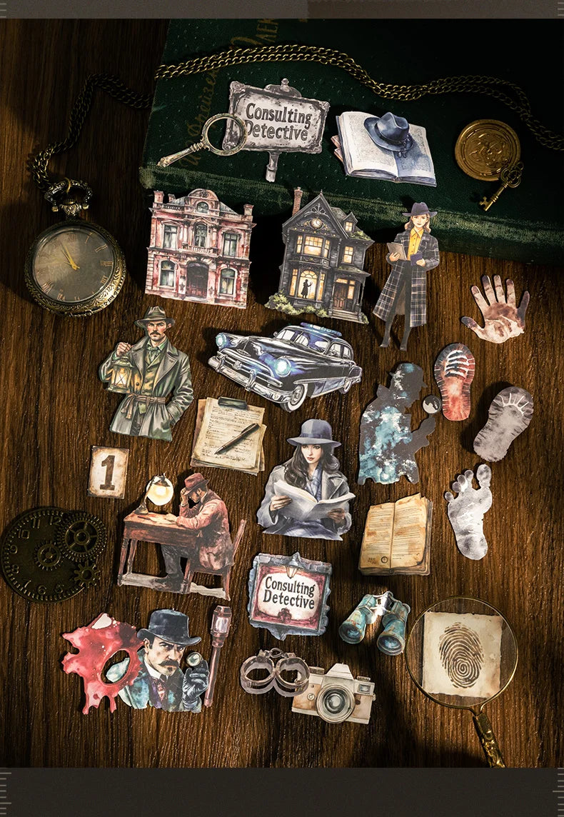 Vintage Mystery Detective Stickers