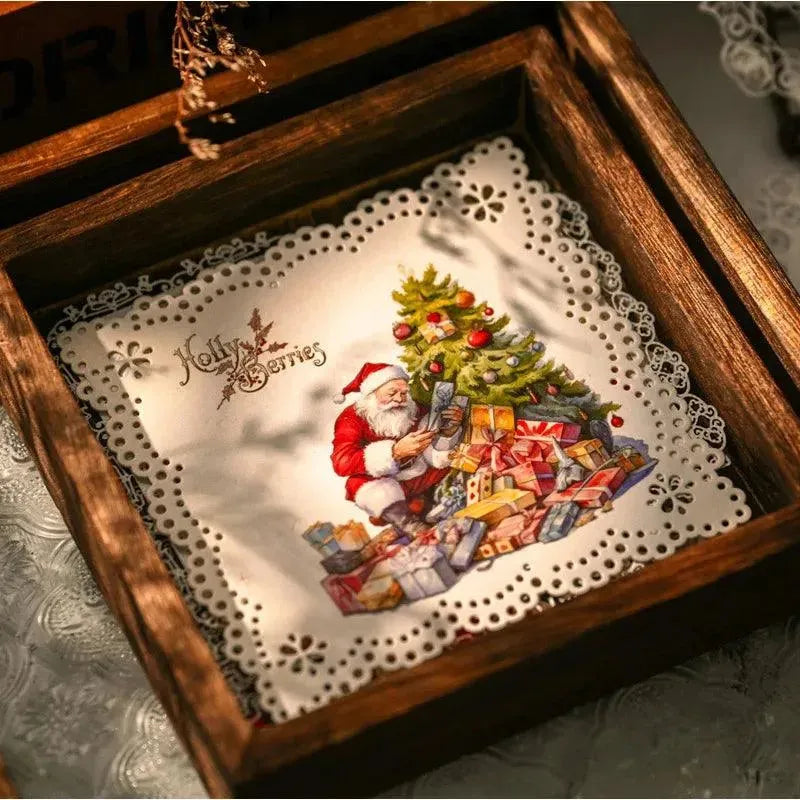 Vintage Christmas Rub-On Stickers