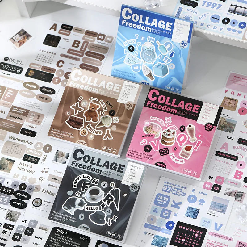 Collage Freedom Deco Sticker Book