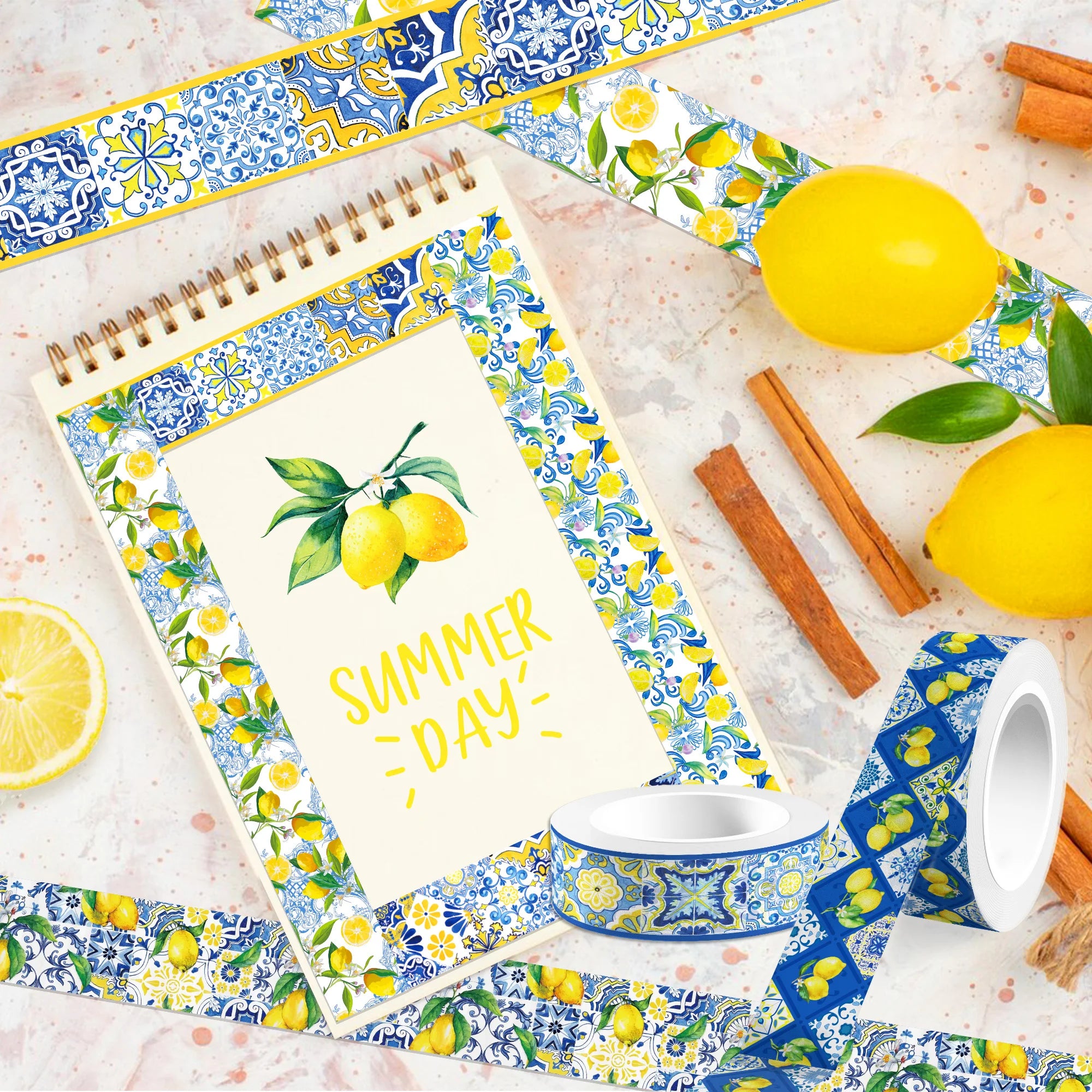 Amalfi Lemon Tiles – Washi Tape Set
