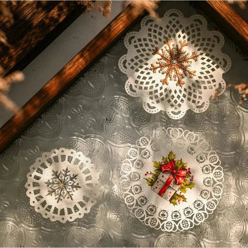 Vintage Christmas Rub-On Stickers