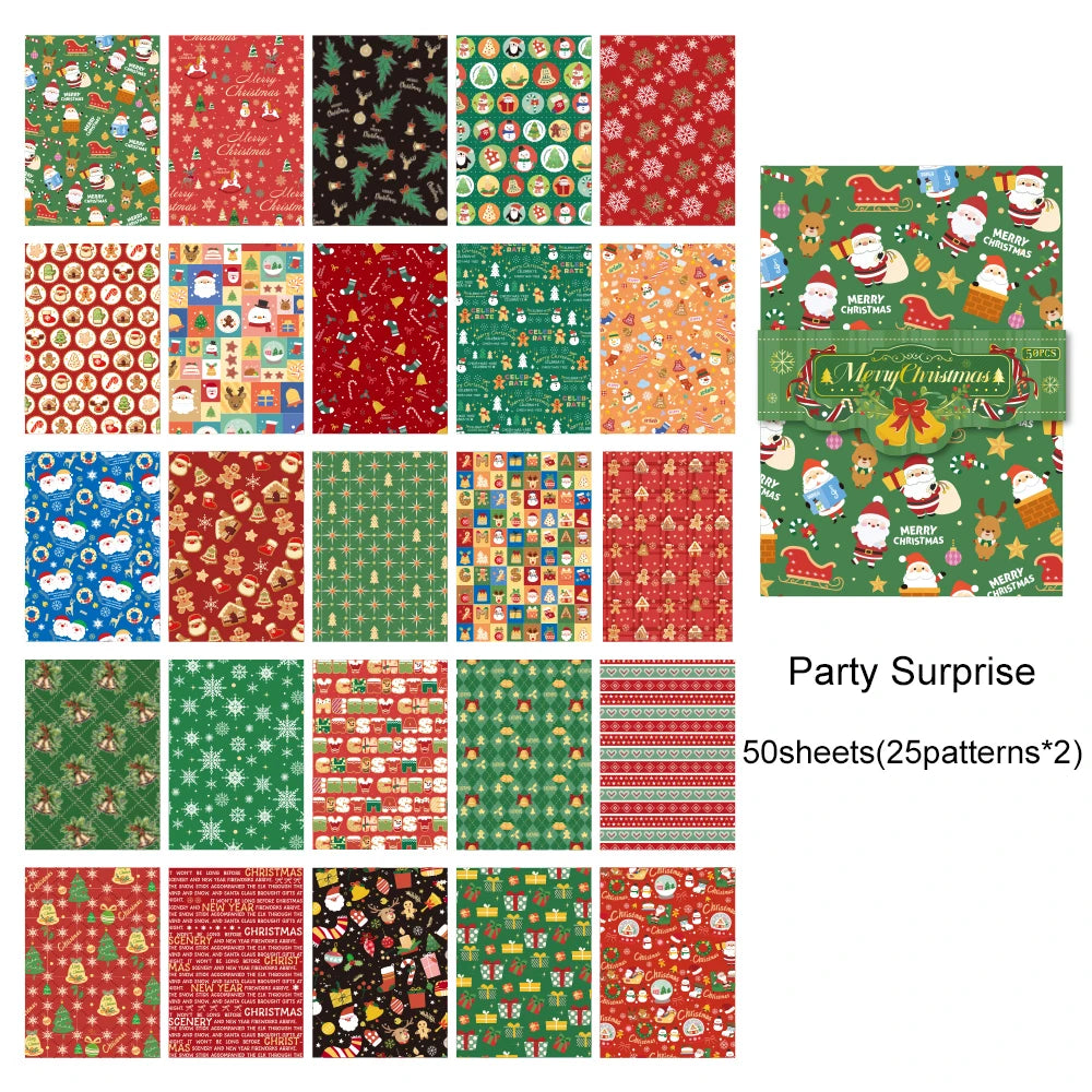 Merry Christmas Scrapbooking Paper Set