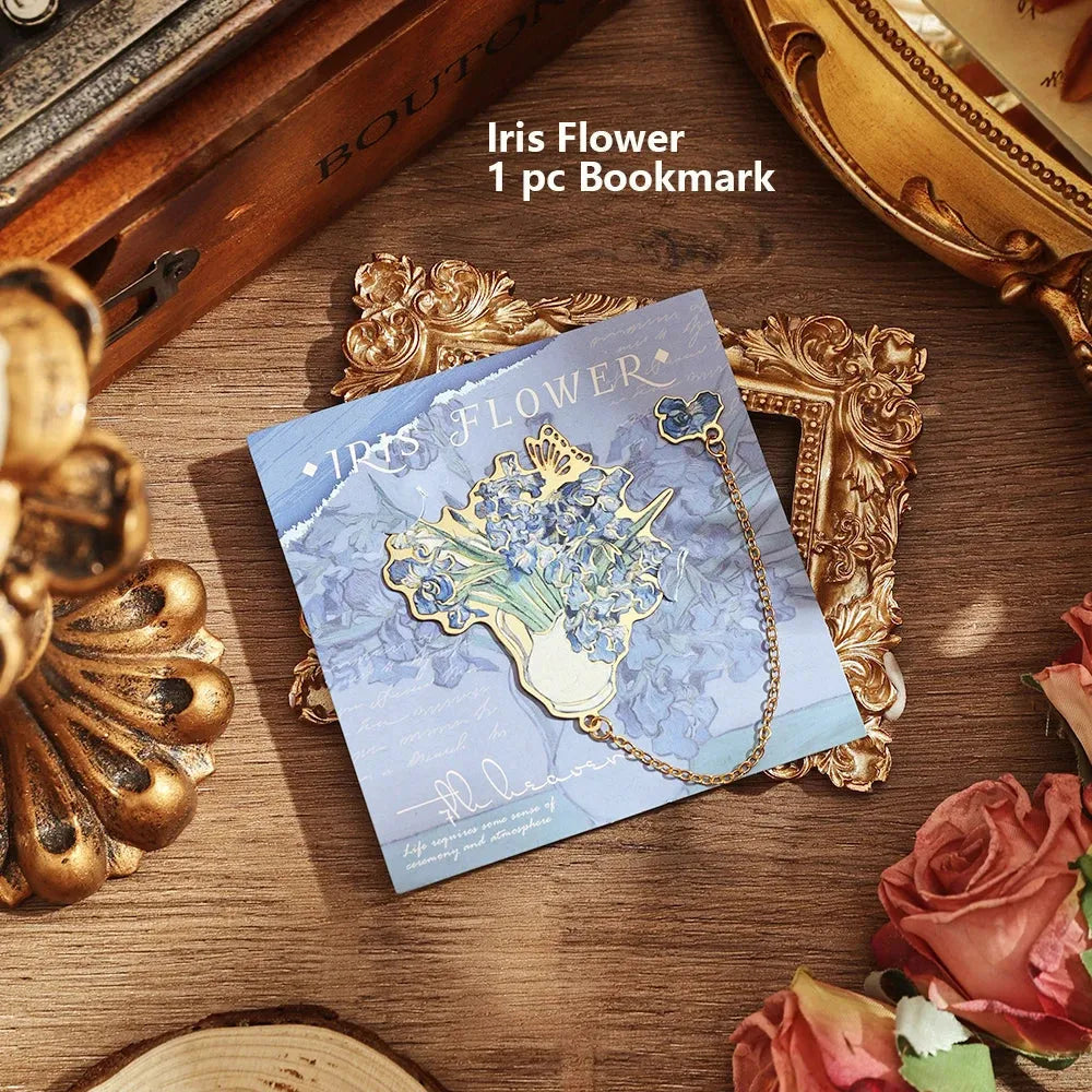 Vintage Floral Metal Bookmark