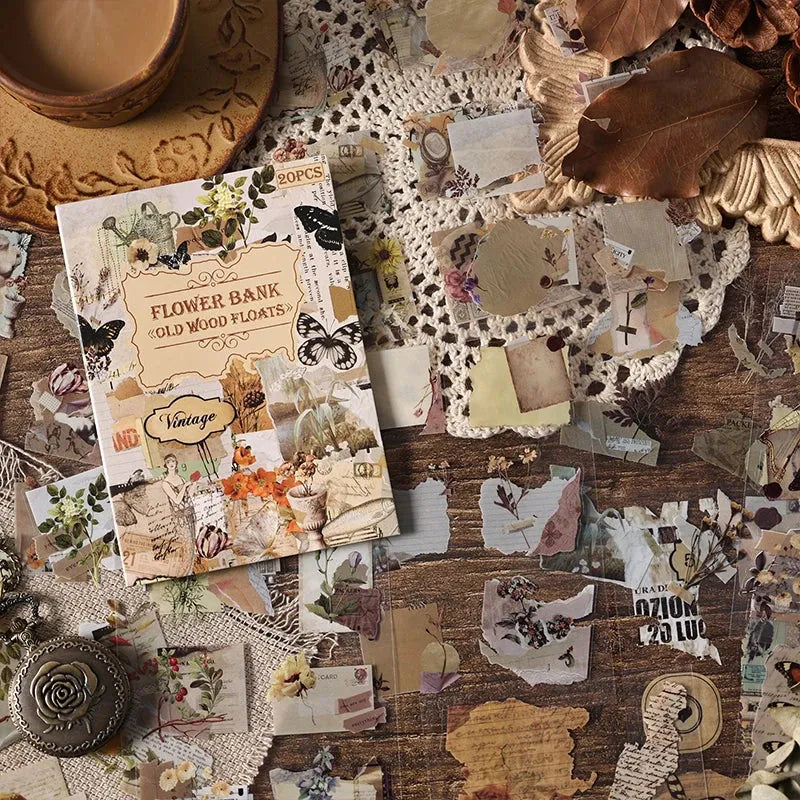 Vintage Aesthetic Die-Cut PET Sticker Book