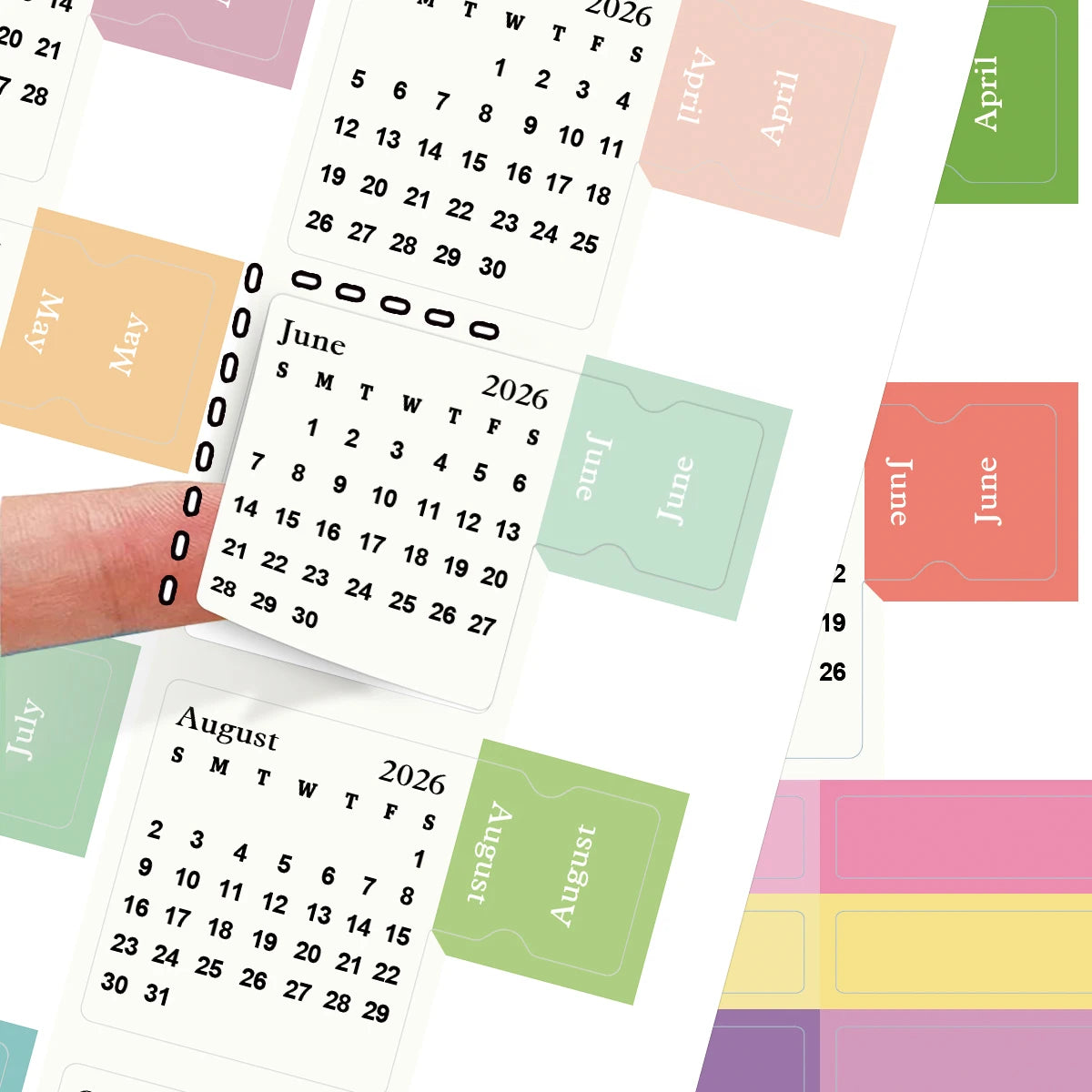 2026–2027 Mini Calendar Sticker Sheets