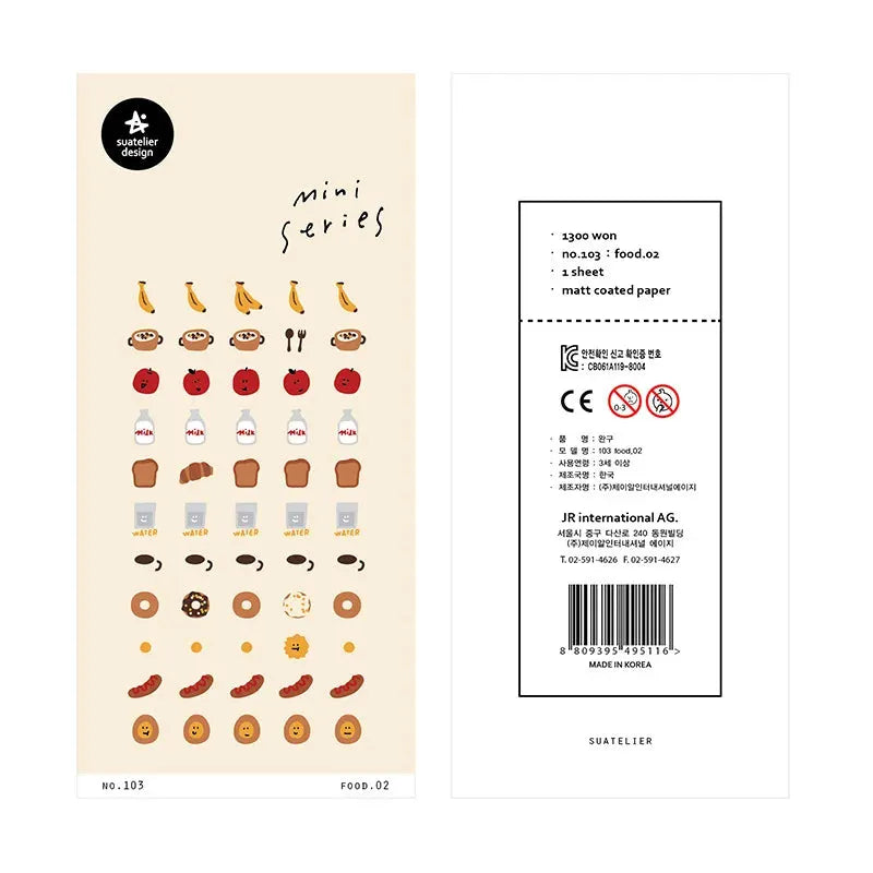 Korean Aesthetic Die-Cut Sticker Sheet