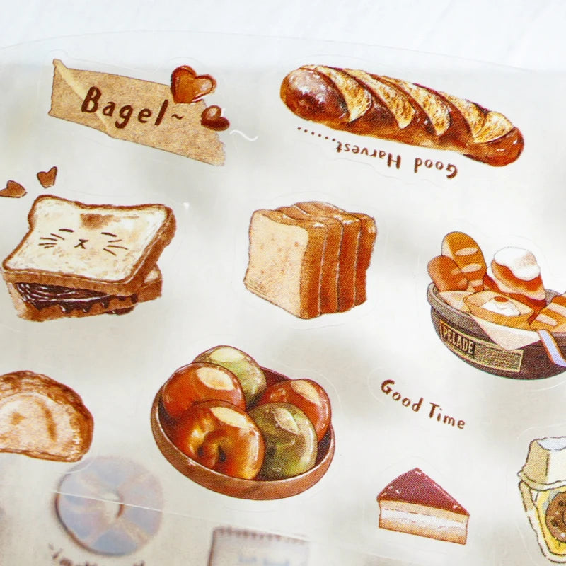 Snack Time PET Washi Tape – Die-Cut Food Sticker Roll