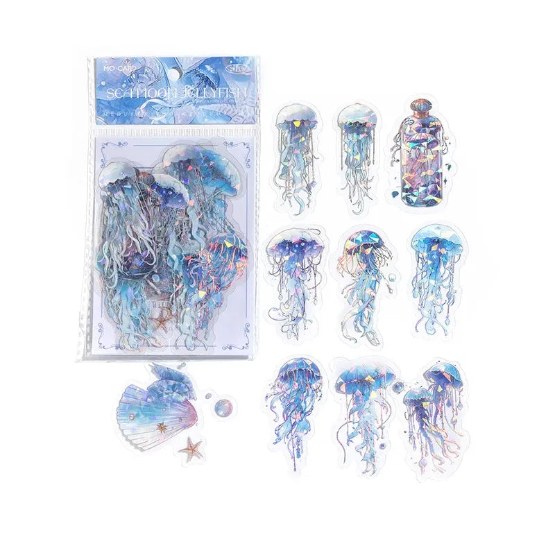 Holographic Jellyfish Sticker Pouch