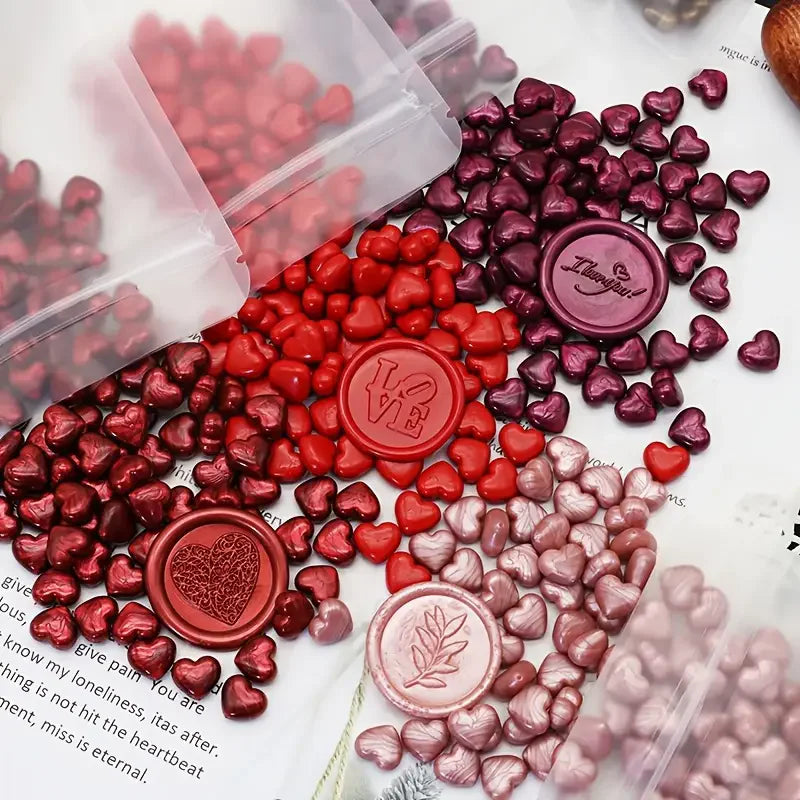 Heart-Shaped Sealing Wax Beads