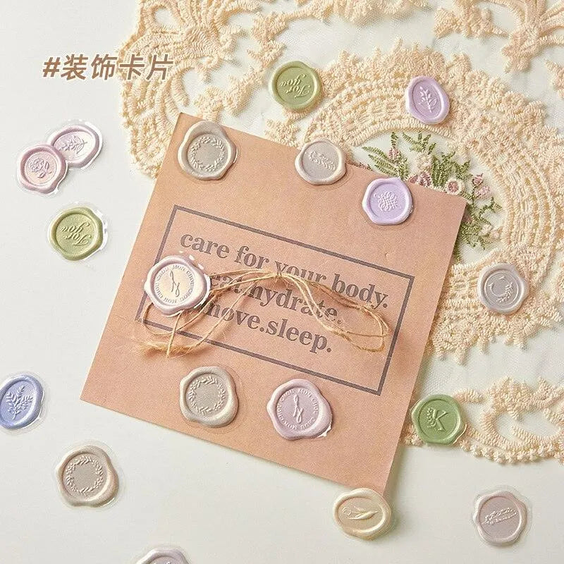 Elegant Wax Seal Stickers - 18 Pcs Vintage-Inspired Seals for Journaling & Scrapbooking - PaperWrld