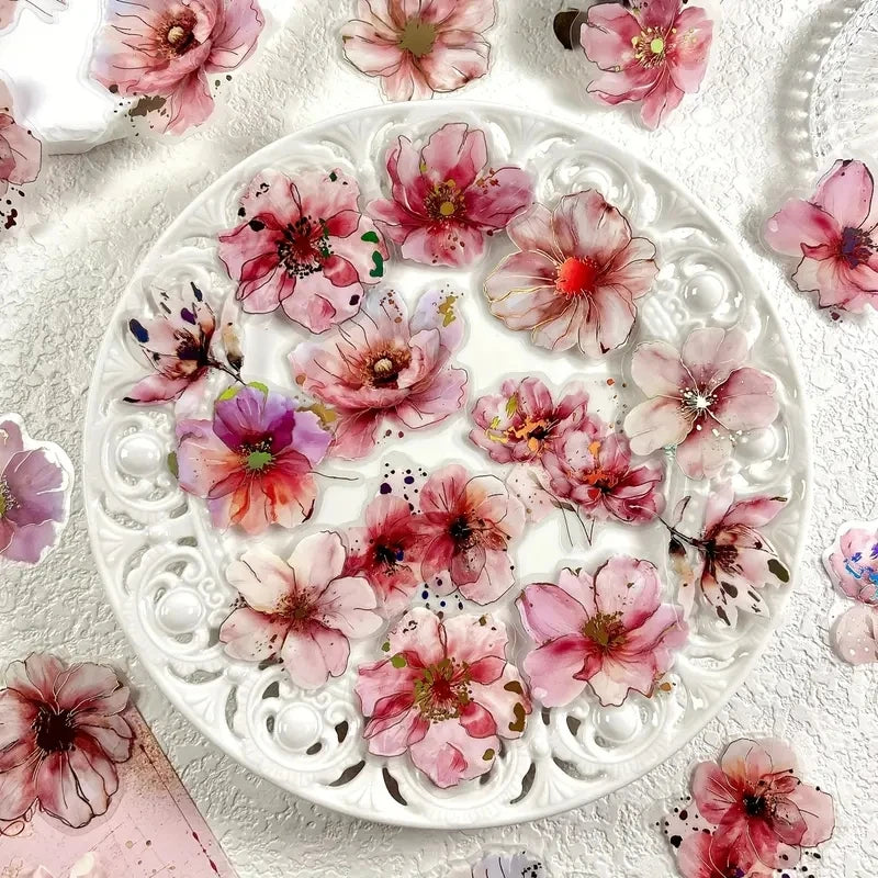 Blooming Fantasy PET Flower Sticker Pack