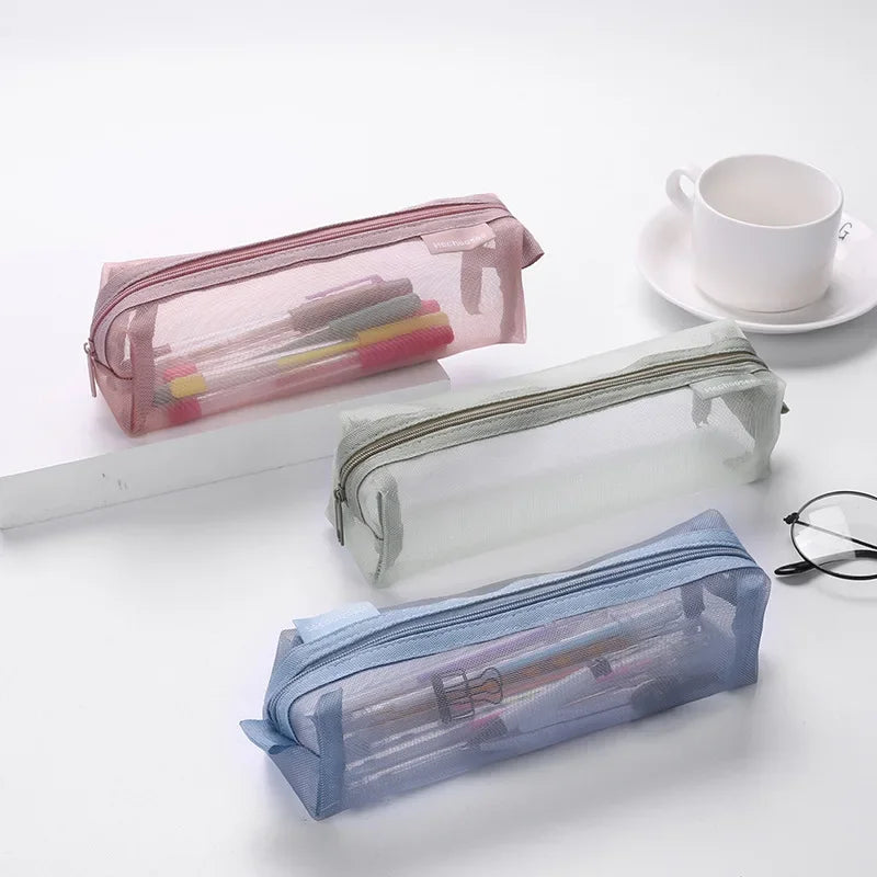 Clear Mesh Pencil Case